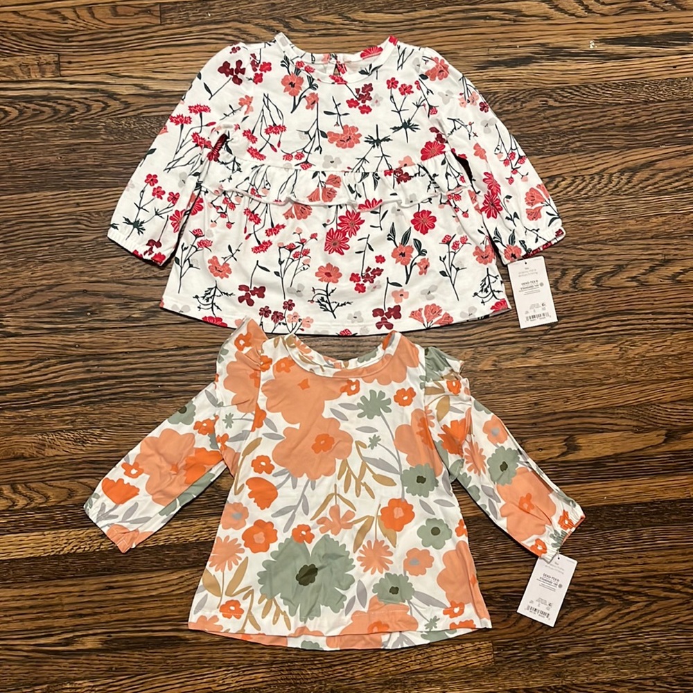 9 month old carters long sleeve blouses